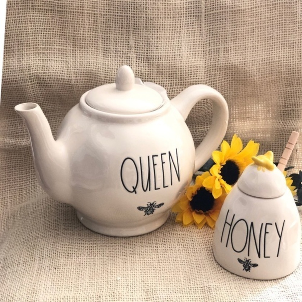 Rae Dunn QUEEN Bee and HONEY Pot Boxed Set - Picture 7 of 9